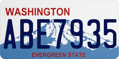 WA license plate ABE7935