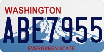 WA license plate ABE7955