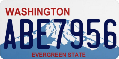 WA license plate ABE7956