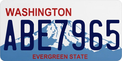 WA license plate ABE7965