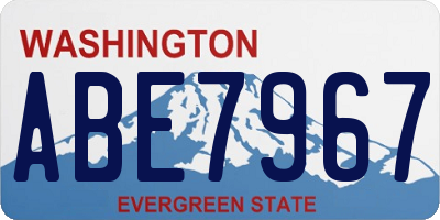 WA license plate ABE7967