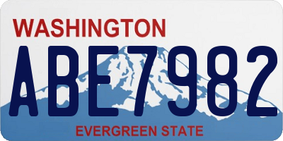 WA license plate ABE7982