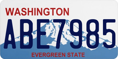 WA license plate ABE7985