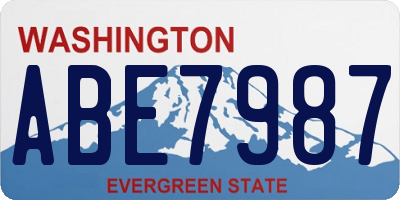 WA license plate ABE7987