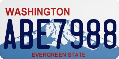 WA license plate ABE7988
