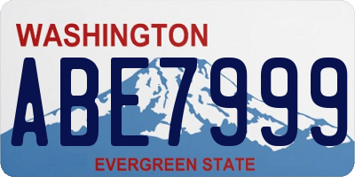 WA license plate ABE7999