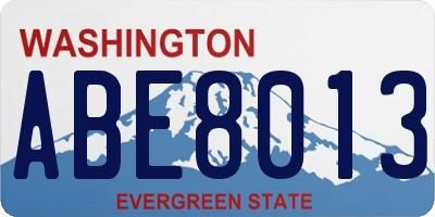 WA license plate ABE8013