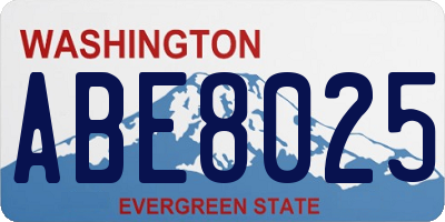 WA license plate ABE8025