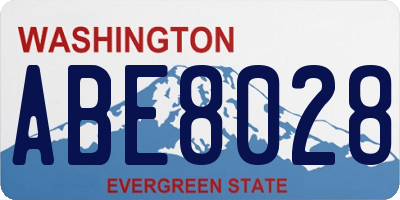 WA license plate ABE8028