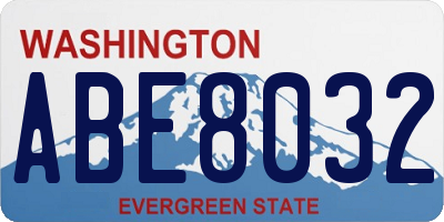 WA license plate ABE8032