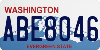 WA license plate ABE8046