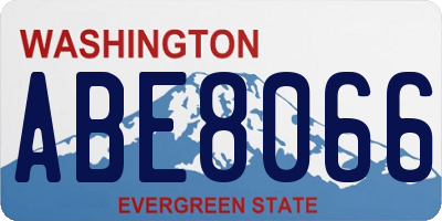 WA license plate ABE8066