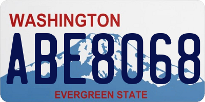 WA license plate ABE8068