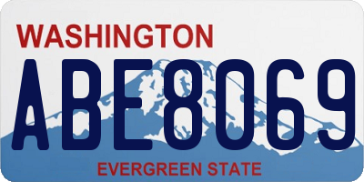 WA license plate ABE8069