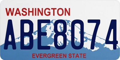 WA license plate ABE8074