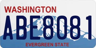 WA license plate ABE8081