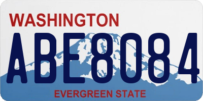 WA license plate ABE8084
