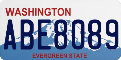 WA license plate ABE8089