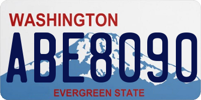 WA license plate ABE8090