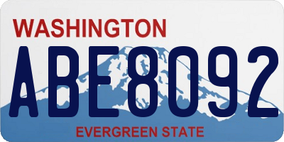 WA license plate ABE8092
