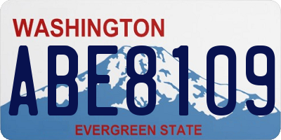 WA license plate ABE8109