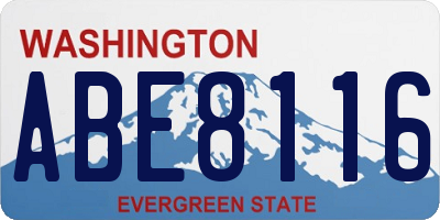 WA license plate ABE8116