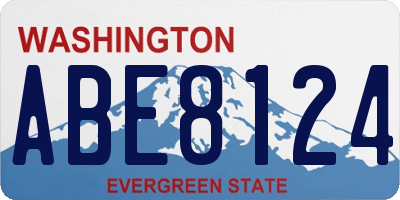 WA license plate ABE8124