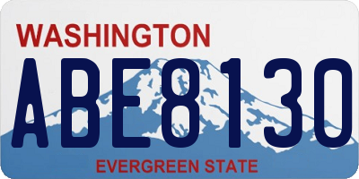 WA license plate ABE8130