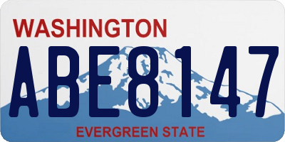 WA license plate ABE8147