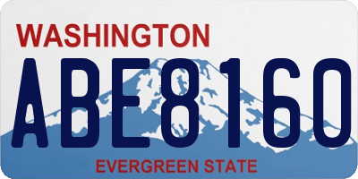WA license plate ABE8160