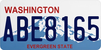 WA license plate ABE8165