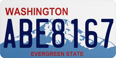 WA license plate ABE8167