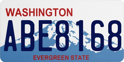 WA license plate ABE8168