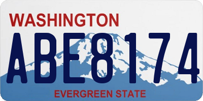 WA license plate ABE8174
