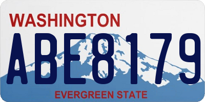 WA license plate ABE8179