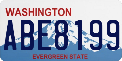 WA license plate ABE8199