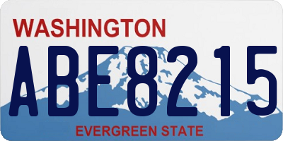 WA license plate ABE8215