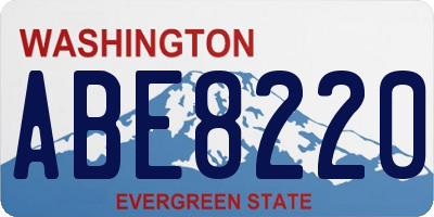 WA license plate ABE8220