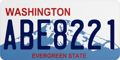 WA license plate ABE8221