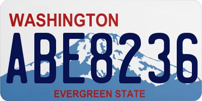 WA license plate ABE8236