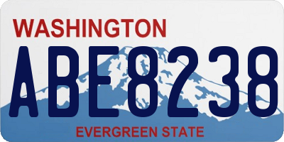 WA license plate ABE8238