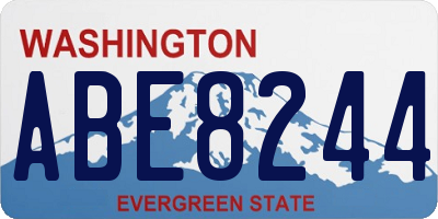 WA license plate ABE8244