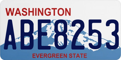 WA license plate ABE8253