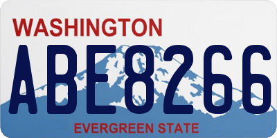 WA license plate ABE8266
