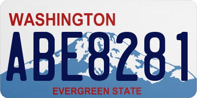 WA license plate ABE8281