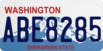 WA license plate ABE8285