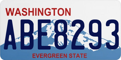 WA license plate ABE8293