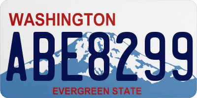 WA license plate ABE8299