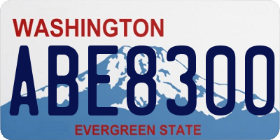 WA license plate ABE8300