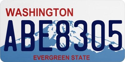 WA license plate ABE8305